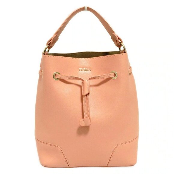 Auth FURLA Stacy - Pink Leather Handbag - Picture 2 of 10